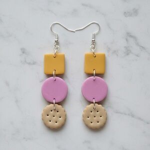 Lunchable Inspired Dangly - Handmade Earrings